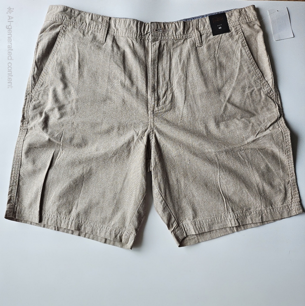 Men's Tan Shorts Slim Fit